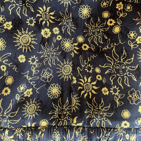 Sandro black and yellow sun mini skirt - Picture 9 of 9